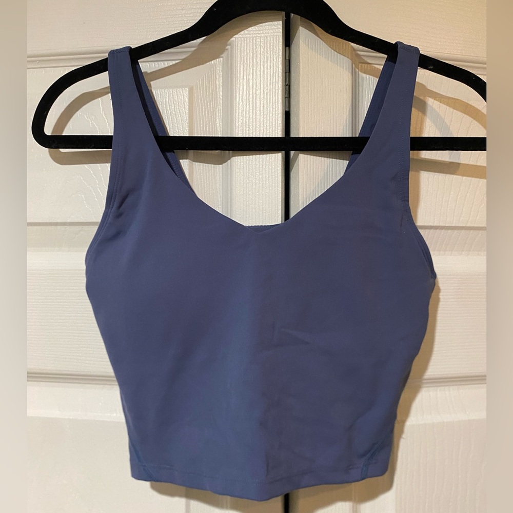 Blue athletic tank top